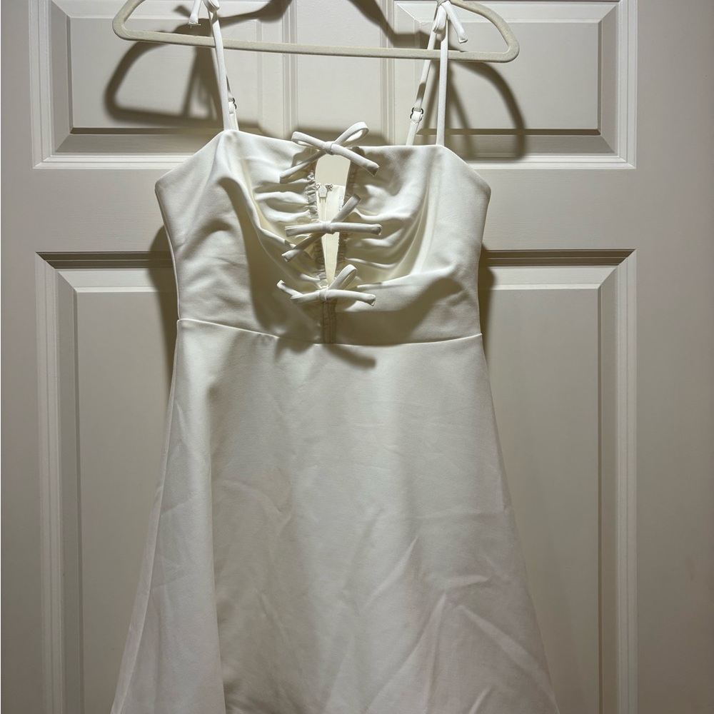 White Likely Bow Dress